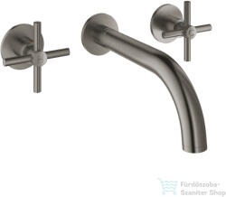 GROHE ATRIO falsík alatti mosdó csaptelep 18 cm-es kifolyóval, leeresztő és belső egység nélkül, Brushed Hard Graphite 20661AL0 (20661AL0)