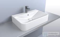 LunArt Patty 65, 5x43, 2 cm-es pultra ültethető öntöttmárvány mosdó, fényes fehér 5999123011312 (5999123011312)