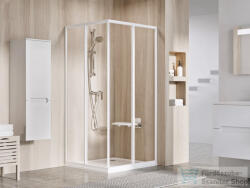 RAVAK SUPERNOVA SRV2+SRV2 75x90 cm-es tolóajtós, sarokbelépős zuhanykabin, fehér/transparent 14V301O2Z1SET7590 (14V301O2Z1SET7590)
