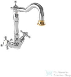 Bugnatese LADY mosdó csaptelep leeresztő nélkül, Króm/arany 935SCRDO (935SCRDO)