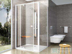 RAVAK PIVOT PDOP2+PPS 110x80 cm-es nyílóajtós zuhanykabin fix oldalfallal, fehér/transparent 03GD0101Z1SET110PPS80 (03GD0101Z1SET110PPS80)