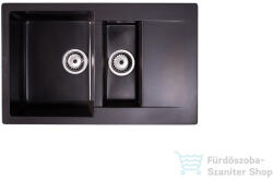 LunArt Gery 79, 5x49, 5 cm-es öntött gránit mosogató medence gyümölcsmosóval, szifon nélkül, Brocade 5999861632206 (5999861632206)