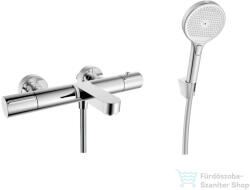 kielle Oudee termosztátos kádtöltő csaptelep, zuhanyszettel, króm 10302SNT30 (10302SNT30)