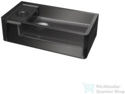 RIHO Solid Frosted 41x21 cm-es balos kézmosó, frosted smoke W046003F01 (W046003F01)