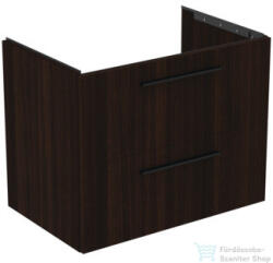 Ideal Standard I. Life B 80x50, 5 cm-es 2 fiókos fali szekrény mosdó és fogantyú nélkül, Coffee oak T5272NW (T5272NW)