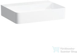 Laufen Val SaphirKeramik 45x38 cm-es pultra ültethető mosdó csaplyuk és túlfolyó nélkül, LCC Active bevonattal, fehér H812280A001121 (H812280A001121)
