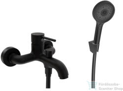 kielle Oudee kádtöltő csaptelep, zuhanyszettel, matt fekete 10302SN14 (10302SN14)