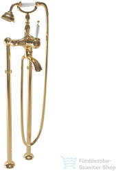 Bugnatese OXFORD szabadon álló kádtöltő csaptelep zuhanyszettel, sárgaréz 6302PON (6302PON)