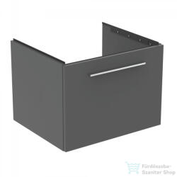 Ideal Standard I. Life B 60x50, 5 cm-es 1 fiókos fali szekrény mosdó és fogantyú nélkül, Quartz grey matt T5269NG (T5269NG)