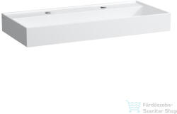 Laufen Kartell By Laufen 100x46 cm-es mosdó 2 csaplyukkal, túlfolyó nélkül, matt fehér H8103377571151 (H8103377571151)