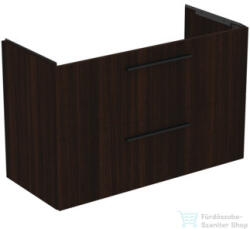 Ideal Standard I. LIFE A 100x44 cm-es 2 fiókos fali szekrény mosdó és fogantyú nélkül, Coffee oak T5257NW (T5257NW)