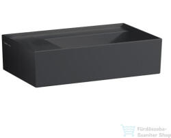 Laufen Kartell By Laufen 46x28 cm-es kézmosó, csaplyukk és túlfolyó nélkül, speciális rejtett lefolyóval, graphite matt H8153357581121 (H8153357581121)
