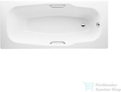 Jika PRAGA 170x80 beépíthető acéllemez fürdőkád kapaszkodókkal, fehér H2343740000001 (H2343740000001)