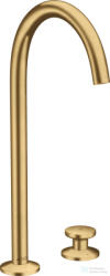 Hansgrohe AXOR ONE 260 Select 2 üléses magasított mosdócsaptelep klik-klak leeresztővel, szálcsiszolt arany hatású 48060250 (48060250)