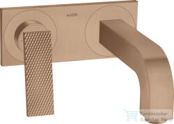 Hansgrohe AXOR CITTERIO falsík alatti mosdó csaptelep 22 cm-es kifolyóval, nem zárható leeresztővel, rombuszmetszéses fogantyúval, szálcsiszolt vörös arany hatású 39171310 (39171310)