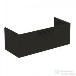 Ideal Standard I. Life B 120x50, 5 cm-es 1 fiókos fali szekrény mosdó és fogantyú nélkül, Carbon grey matt T5515NV (T5515NV)