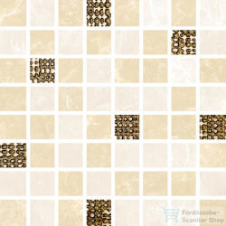 LOVE Ceramic Marble Mosaic Cream Beige Shine 17x17 fali csempe (L031)