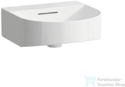 Laufen Sonar 41x42 cm-es csiszolt aljú kézmosó csaplyuk nélkül, LCC bevonattal, fehér H8163414001091 (H8163414001091)