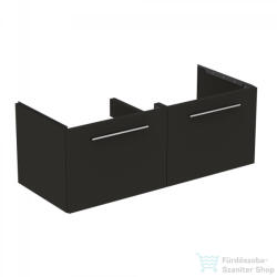 Ideal Standard I. Life B 120x50, 5 cm-es 2 fiókos fali szekrény mosdó és fogantyú nélkül, Carbon grey matt T5277NV (T5277NV)