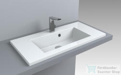 LunArt Liam 800 79, 6x39, 7 cm-es beépíthető öntöttmárvány mosdó, fényes fehér 5999123001160 (5999123001160)