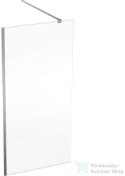 Geberit GEO 100x200 cm-es Walk-In zuhanyfal átlátszó üveggel, ezüstözött profillal, Reflex vízlepergető réteggel, 560.139. 00.2 (560139002)