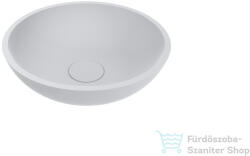 LunArt Milan 49, 7 cm-es pultra ültethető öntöttmárvány mosdó csaplyuk és túlfolyó nélkül, matt fehér 5999123004628 (5999123004628)