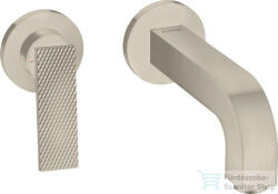 Hansgrohe AXOR CITTERIO falsík alatti mosdó csaptelep 22 cm-es kifolyóval, rombuszmetszéses fogantyúval, nem zárható leeresztővel, szálcsiszolt nikkel 39181820 (39181820)