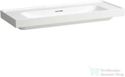 Laufen MEDA 120x46 cm-es falra/bútorra szerelhető mosdó csaplyuk nélkül, matt fehér H8141117571091 (H8141117571091)