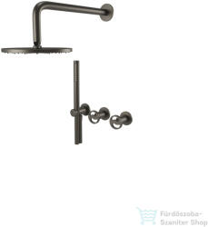 Bugnatese MILLENOVECINQUANTA falsík alatti zuhanyrendszer 22, 5 cm-es esőztetővel, belső egységgel, zuhanyszettel, grafit 4601HGF (4601HGF)