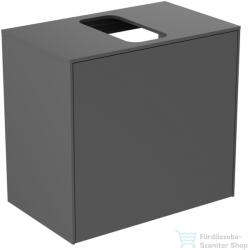 Ideal Standard CONCA 60, 2x37, 3 cm-es 1 fiókos szekrény kivágott lappal, mosdó nélkül, matt antracit T3934Y2 (T3934Y2)