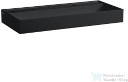 Laufen Kartell By Laufen 100x46 cm-es csiszolt aljú mosdó 2 csaplyukkal, túlfolyó nélkül, matt fekete H8163377161151 (H8163377161151)