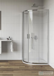 RAVAK BLIX II NBLCP4 80x80 negyedköríves tolóajtós zuhanykabin, transparent üveg, króm 3BM40C00Z1 (3BM40C00Z1)