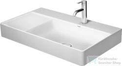 Duravit DURASQUARE 80x47 cm-es bútorral aláépíthető túlfolyó nélküli mosdó jobbos medencével, 2349800041 (2349800041)