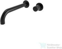 Bugnatese MOON falsík alatti mosdó csaptelep 22 cm-es kifolyóval, click-clack leeresztővel, belső egységgel, matt fekete 7246SCNE (7246SCNE)