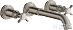 Hansgrohe AXOR Montreux falsík alatti mosdó csaptelep nem zárható leeresztővel, rozsdamentes acél hatású 16532800 (16532800)