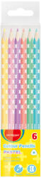 Keyroad Színes ceruza készlet háromszögletű 6 db/bliszter Keyroad Pastel pasztell színek (KR971871)