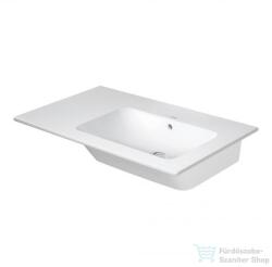 Duravit ME BY STARCK 830x490 mm-es bútorral aláépíthető csaplyuk nélküli mosdó jobb oldali medencével, Wondergliss bevonattal 23468300601 (23468300601)