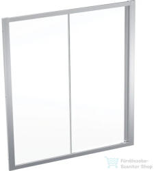 Geberit GEO 170x190 cm-es tolóajtó átlátszó üveggel, Reflex vízlepergető réteggel, ezüst kerettel, 560.193. 00.2 (560193002)