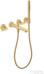 Hansgrohe AXOR CITTERIO C falsík alatti kádtöltő csaptelep zuhanyszettel, alaptest nélkül, szálcsiszolt arany hatású 49480250 (49480250)