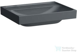 Laufen MEDA 60x46 cm-es falra/bútorra szerelhető csiszolt aljú mosdó csaplyuk és túlfolyó nélkül, matt grafit H8161137581121 (H8161137581121)