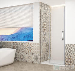 SAPHO GELCO TRINITY CHROME zuhanyajtó, 1200mm, transzparent üveg, balos (GT1212CL-CH) (GT1212CL-CH)