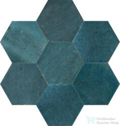 Marazzi Lume Esagona Blue Lux 21x18, 2 cm-es padlólap és fali csempe MFFF (MFFF)