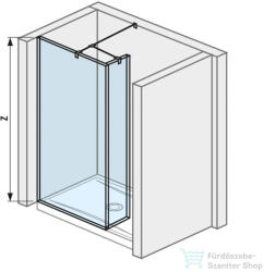 Jika PURE 79, 7/20 cm-es zuhanyfal Jika Perla átlátszó üveggel, fényes ezüst profillal, H2684220026681 (H2684220026681)