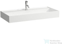 Laufen Kartell By Laufen 100x46 cm-es csiszolt aljú mosdó túlfolyó nélkül, LCC bevonattal, fehér H8163374001111 (H8163374001111)