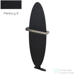 Radeco ORRO 990x280 ovális design radiátor törölközőtartó nélkül, MERKURY 8 (selyemfényű fekete) színben (Radeco_ORRO_MERKURY8)