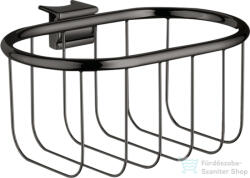 Hansgrohe AXOR UNIVERSAL MONTREUX 160/83 szappantartó kosár Unica zuhanyrúdra, polírozott fekete króm 42066330 (42066330)