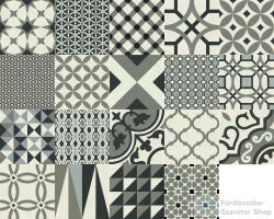 Marazzi D_Segni Decoro Mix Caldi 20x20 cm-es padlólap M0UU (M0UU)