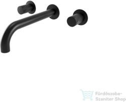 Bugnatese MOON falsík alatti mosdó csaptelep 22 cm-es kifolyóval, click-clack leeresztővel, belső egységgel, matt fekete 7169SCNE (7169SCNE)