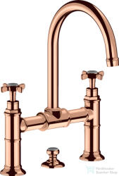 Hansgrohe AXOR MONTREUX felsőhidas mosdó csaptelep automata leeresztővel, polírozott vörös arany hatású 16510300 (16510300)