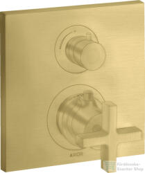 Hansgrohe AXOR Citterio falsík alatti termosztátos kád/zuhany csaptelep alaptest nélkül, szálcsiszolt sárgaréz hatású 39705950 (39705950)